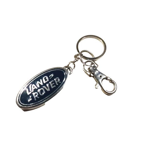 Land Rover Keychain Purse Clip Silver Tone Black Car Truck Auto - Picture 1 of 6